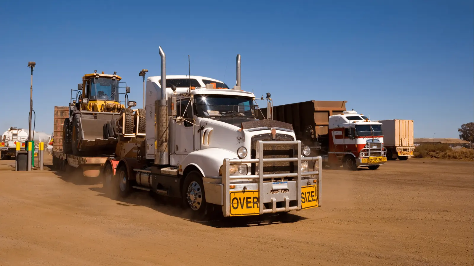 Road train and heavy haulage vehicles